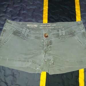 Mossimo Greenish Gray Low Rise Shorts Size 00